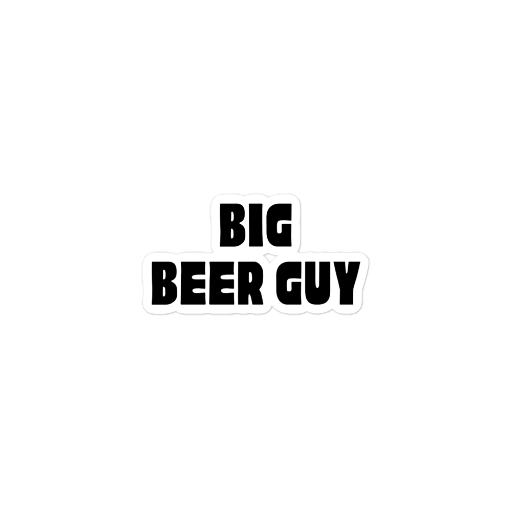 "Big Beer Guy" Black Sticker