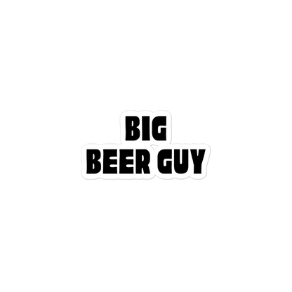 "Big Beer Guy" Black Sticker