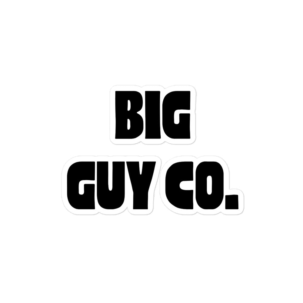 Big Guy Co. Sticker (Black)