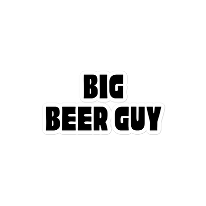 "Big Beer Guy" Black Sticker